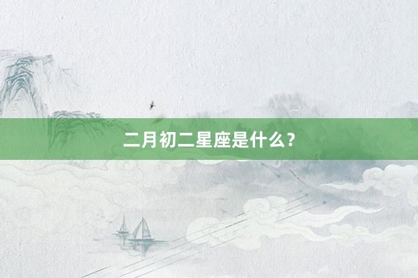 二月初二星座是什么?